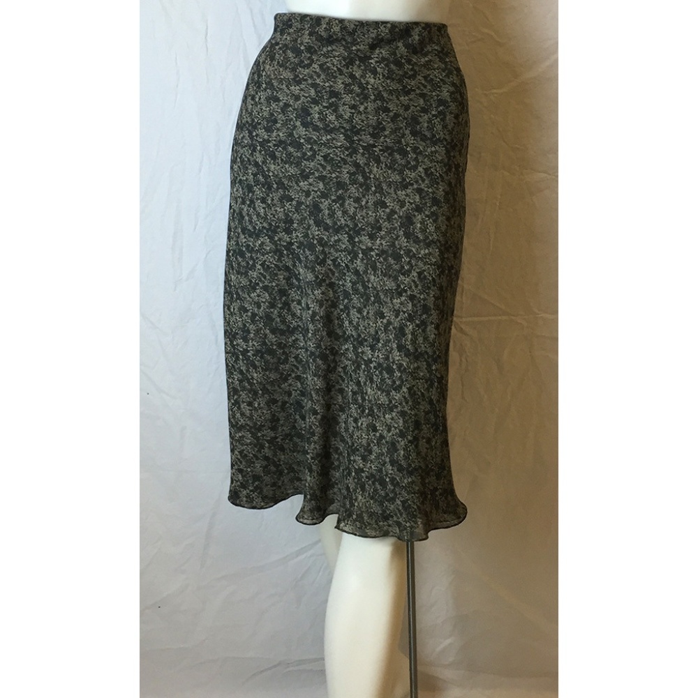 Severine Peraudin Gray A-Line Chiffon Skirt